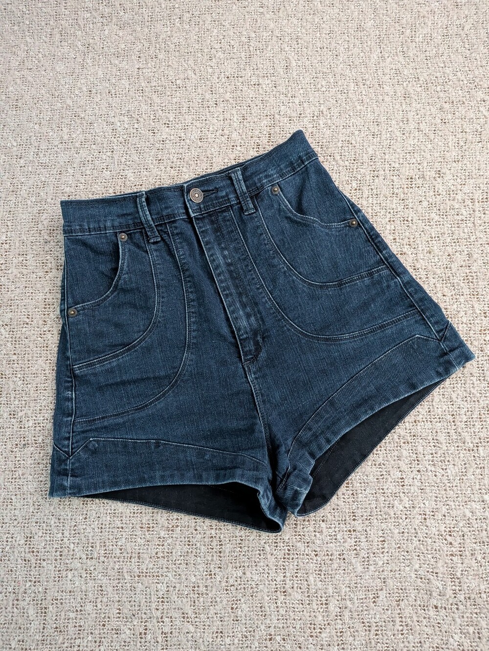 Vintage High-Rise Denim Shorts - Picture 1 of 8